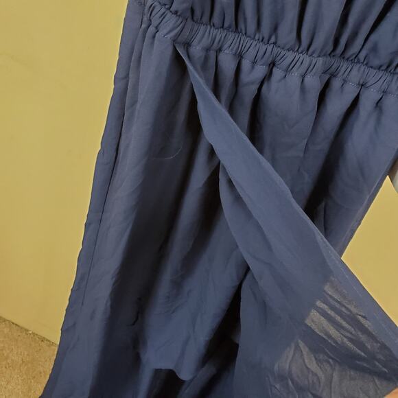 Show Me Your Mumu Kendall Maxi Dress in Rich Navy Crisp Women's Size S - Picture 6 of 10